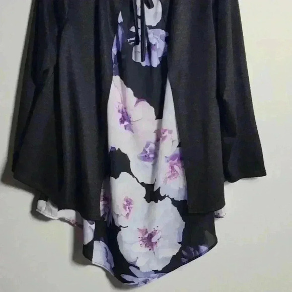 🚨 LAST CHANCE 🚨 ROZ & ALI Dressbarn Floral and Black Blouse Size 2X - Picture 7 of 16